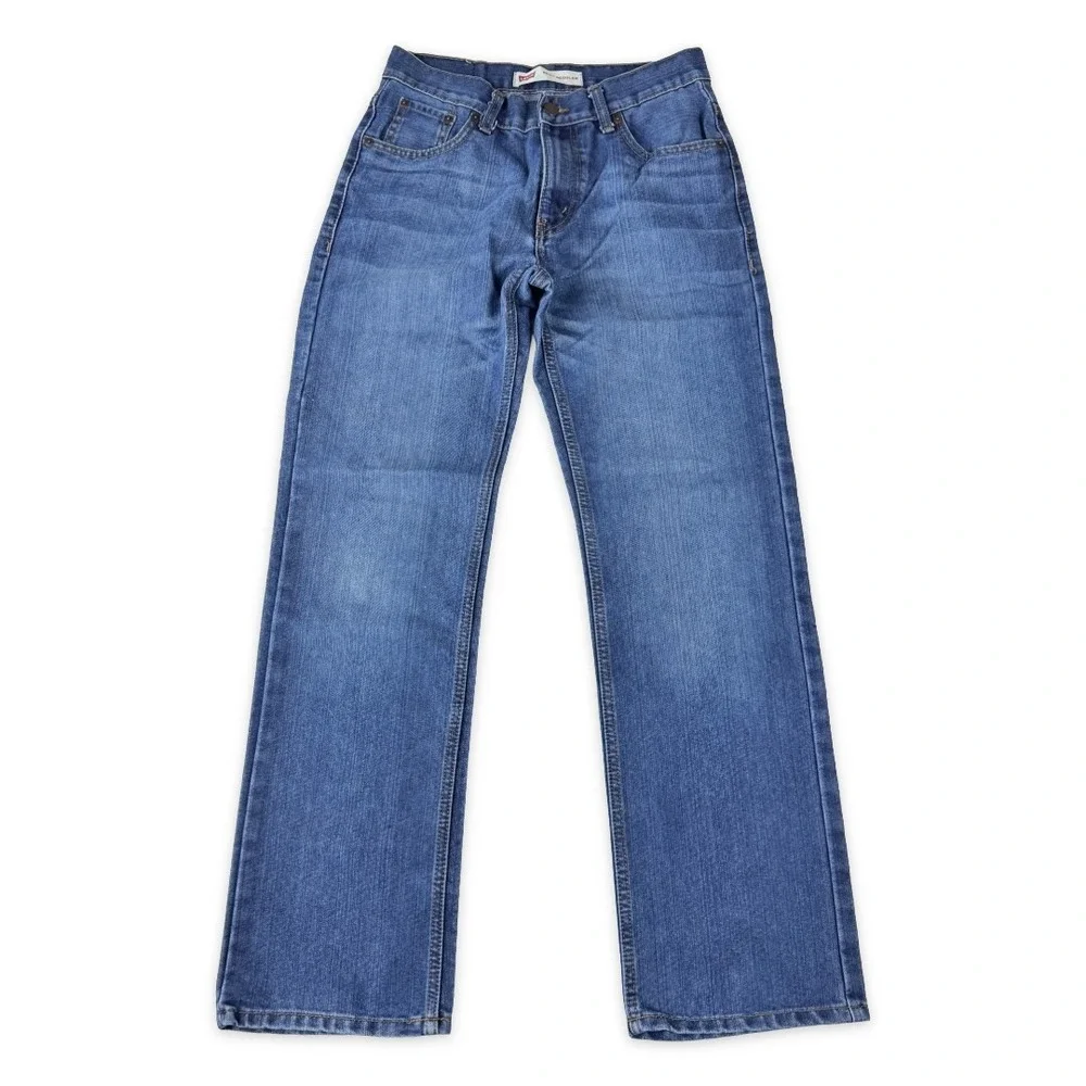 Levis 505 Regular Fit Girls Jeans Size 16 Medium Wash Denim 28x28 5505-778